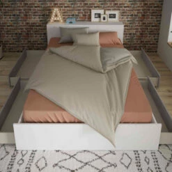 Lit Compact En Bois 140x190 Cm - LI9053 -Doublures De Lit Soldes 2024 1566 ambiance 2 1