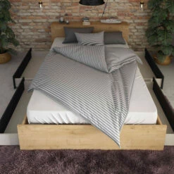 Lit Compact En Bois 140x190 Cm - LI9053 -Doublures De Lit Soldes 2024 1567 ambiance 1 1