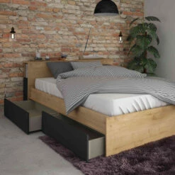 Lit Compact En Bois 140x190 Cm - LI9053 -Doublures De Lit Soldes 2024 1567 ambiance 4 1