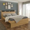 Lit Avec Tête De Lit En Bois Imitation Chêne - LI9051 1 Lit Avec Tête De Lit En Bois Imitation Chêne - LI9051 -Doublures De Lit Soldes 2024 1711 ambiance 2
