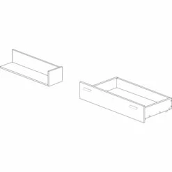 Lit Tiroir En Bois Imitation Chêne - LI9051 -Doublures De Lit Soldes 2024 1712 schema