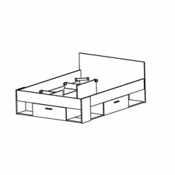 Lit En Bois 140x190/200 Blanc Perle LT115 -Doublures De Lit Soldes 2024 3d 10
