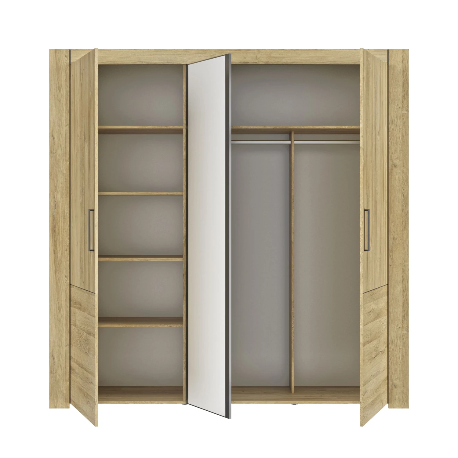 Lit Led Sensitive Et Armoire En Bois Clair - LT5084 9 Lit Led Sensitive Et Armoire En Bois Clair - LT5084 â Image 7