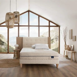 Matelas Naturel Ressorts Et Latex Naturel Aube 600 - SOMEO -Doublures De Lit Soldes 2024 aube 600 ambiance