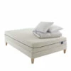 Ensemble Matelas Naturel Ressorts Et Latex Naturel, Sommier, Pieds, Couette Et Oreiller Aube 600 - SOMEO -Doublures De Lit Soldes 2024 aube 600 mat som cou or 3 4 fond blanc