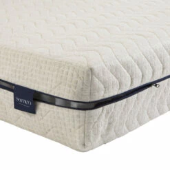 Ensemble Matelas Naturel Ressorts Et Latex Naturel, Sommier, Pieds, Tête De Lit, Couette Et Oreiller Aube 600 - SOMEO -Doublures De Lit Soldes 2024 aube 600 zoom zip ouvert fond blanc 19