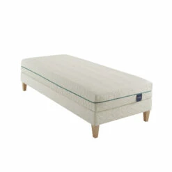 Ensemble Matelas Naturel Latex Naturel, Sommier Et Pieds Aube 700 - SOMEO -Doublures De Lit Soldes 2024 aube 700 mat som 90x200 cou or 3 4 fond blanc v2 copie