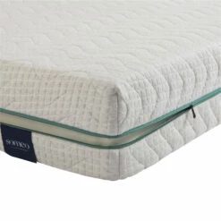 Ensemble Matelas Naturel Latex Naturel, Sommier, Pieds Et Tête De Lit Aube 700 - SOMEO -Doublures De Lit Soldes 2024 aube 700 zoom zip ouvert fond blanc 24