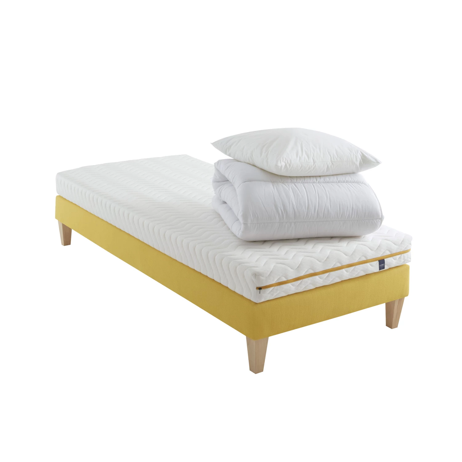 Ensemble Matelas Mousse, Sommier, Pieds, Couette Et Oreiller Aurore 200 - SOMEO 15 Ensemble Matelas Mousse, Sommier, Pieds, Couette Et Oreiller Aurore 200 - SOMEO – Image 13