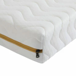 Ensemble Matelas Mousse, Sommier, Pieds, Tête De Lit, Couette Et Oreiller Aurore 200 - SOMEO -Doublures De Lit Soldes 2024 aurore 200 zoom ganse zip fond blanc 1 5