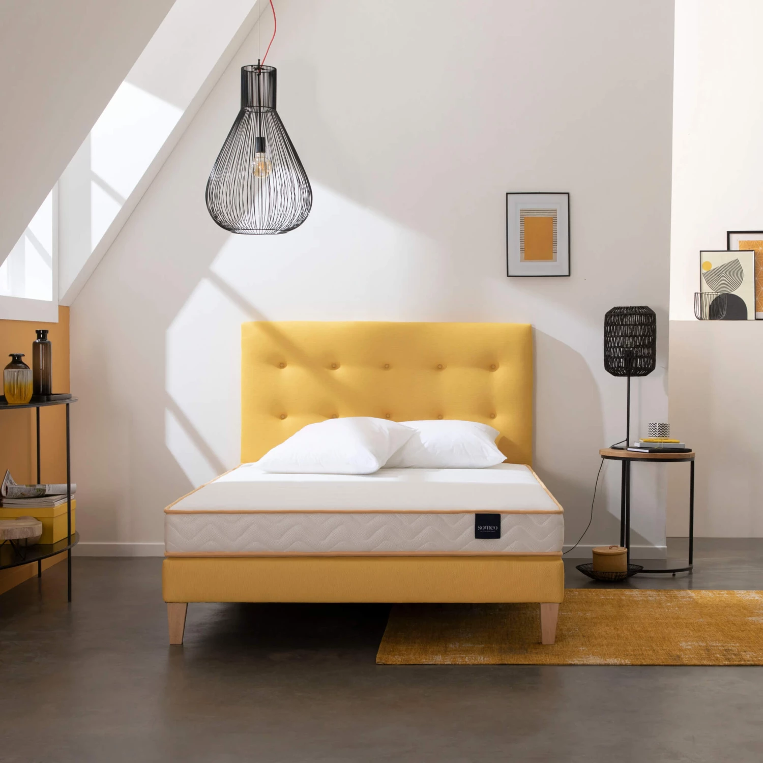 Ensemble Matelas Mousse, Sommier, Pieds, Couette Et Oreiller Aurore 300 - SOMEO 10 Ensemble Matelas Mousse, Sommier, Pieds, Couette Et Oreiller Aurore 300 - SOMEO – Image 8