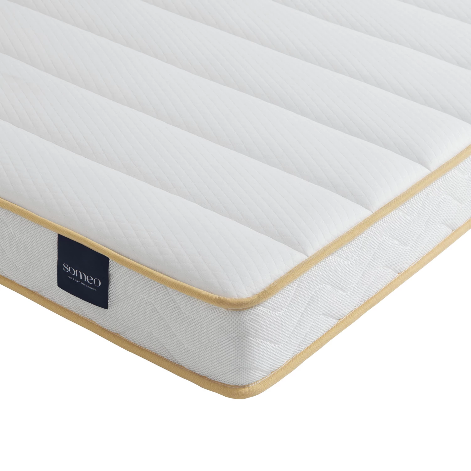 Ensemble Matelas Mousse, Sommier, Pieds, Tête De Lit, Couette Et Oreiller Aurore 300 - SOMEO 13 Ensemble Matelas Mousse, Sommier, Pieds, Tête De Lit, Couette Et Oreiller Aurore 300 - SOMEO – Image 11