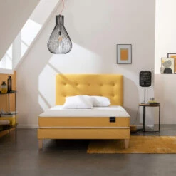 Ensemble Matelas Mousse, Sommier, Pieds, Tête De Lit, Couette Et Oreiller Aurore 400 - SOMEO -Doublures De Lit Soldes 2024 aurore 400 ambiance 7
