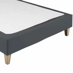 Cache-sommier Coton Jersey Anthracite -Doublures De Lit Soldes 2024 cache sommier anthracite zoom