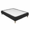 Cache-sommier Coton Jersey Noir -Doublures De Lit Soldes 2024 cache sommier noir 1