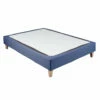 Cache-sommier Coton Jersey Bleu Océan -Doublures De Lit Soldes 2024 cache sommier bleu ocean ambiance fond blanc