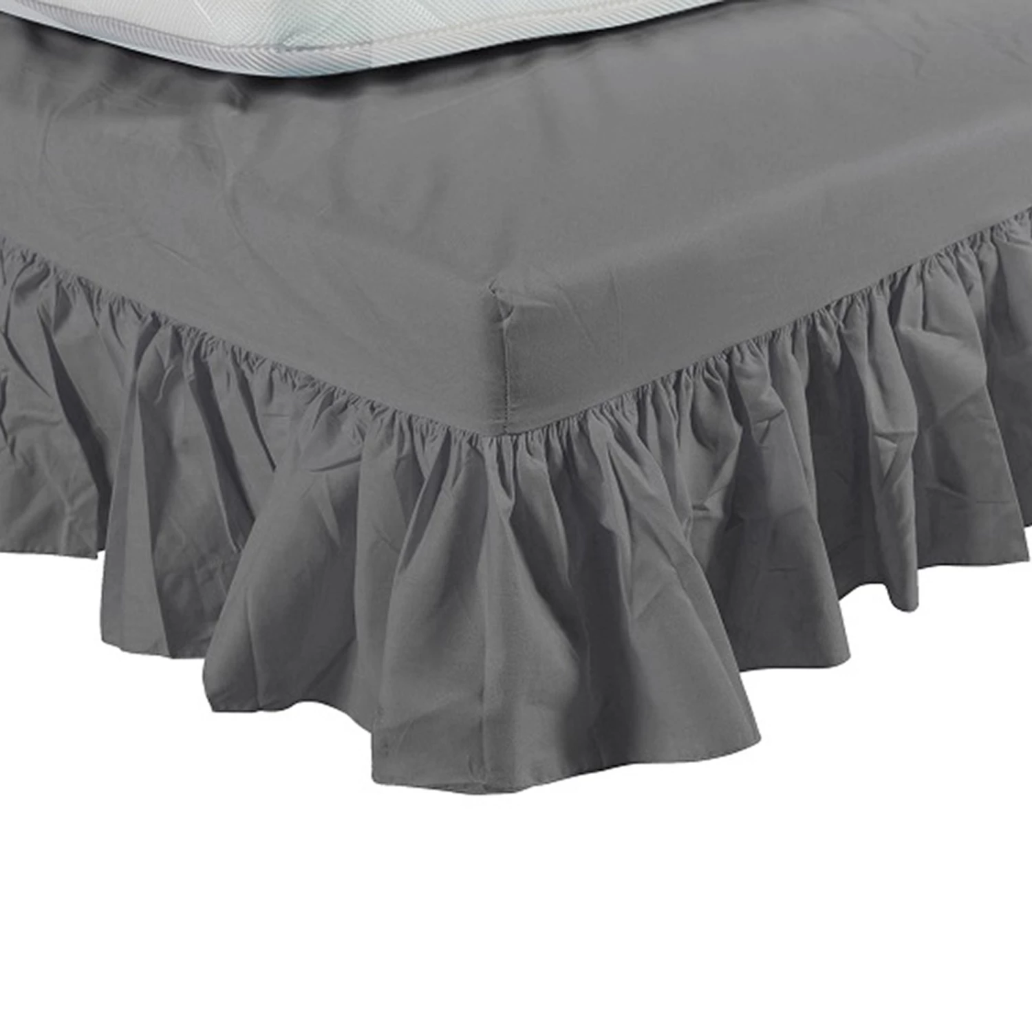 Cache Sommier Gris Souris Intégral à Volants 3 Cache Sommier Gris Souris Intégral à Volants