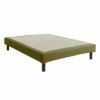 Cache-sommier Intégral 100% Coton Vert Mousse -Doublures De Lit Soldes 2024 cache sommier mousse fond blanc 1