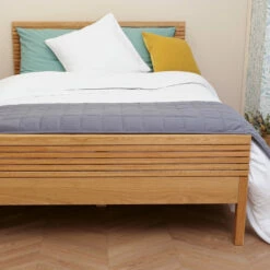 Chemin De Lit Matelassé Jersey -Doublures De Lit Soldes 2024 chemin de lit matelass anthra ambiance