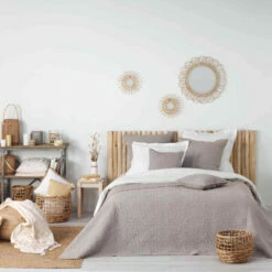 Couvre-lit Microfibre Lavée Matelassé Florette 240x220 Cm -Doublures De Lit Soldes 2024 couvre lit florette taupe