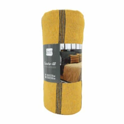 Couvre-lit Coton Jacquard Jakady Jaune -Doublures De Lit Soldes 2024 couvre lit jackady jaune 2
