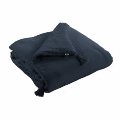 Couvre-lit Double Gaze De Coton Marine