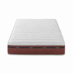 Ensemble Matelas 100% Latex, Sommier Et Pieds Crépuscule 500 - SOMEO -Doublures De Lit Soldes 2024 crepuscule 500 face fond blanc 146 28