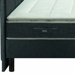 Ensemble Boxspring Surmatelas + Matelas + Sommier + Tête De Lit + Pieds Gris Chiné Epeda ENCHANTEUR -Doublures De Lit Soldes 2024 e de boxsping enchanteur ens gris chine zoom tdl plinthe