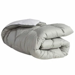 Édredon Gonflant Bicolore Blanc-gris Terre De Nuit