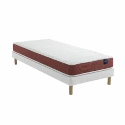 Ensemble Matelas Couchage Latex, Sommier Lune Et Pieds Crépuscule 400 - SOMEO -Doublures De Lit Soldes 2024 ens crepuscule 400 niagara 90x 3 4 fond blanc