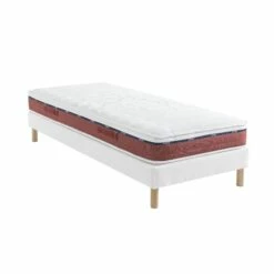 Ensemble Matelas 100% Latex, Sommier Constellation Et Pieds Crépuscule 600 - SOMEO -Doublures De Lit Soldes 2024 ens crepuscule rio grande 600 90x 3 4 fond blanc