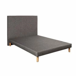 Ensemble Sommier Déco + Tête De Lit Gris Orage Terre De Nuit