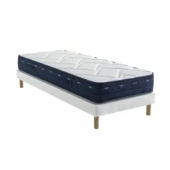 Ensemble Matelas Ressorts Et Mémoire De Forme, Sommier Lune Et Pieds Rêve 500 - SOMEO -Doublures De Lit Soldes 2024 ens reve 500 niagara 90x 3 4 fond blanc