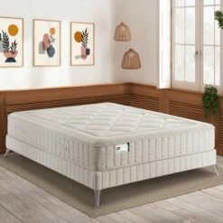 Matelas Simmons Ressorts Ensachés, Latex, Mousse Et Lin F1rst FR.4 -Doublures De Lit Soldes 2024 ens simmons first4 3 4 ambiance
