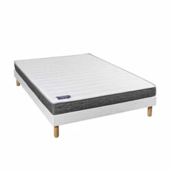 Ensemble Matelas Latex Abondance + Sommier + Pieds