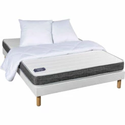 Ensemble Matelas Couchage Latex Aisance + Sommier + Pieds -Doublures De Lit Soldes 2024 ensemble matelas couchage latex aisance sommier pieds pack couette oreillers