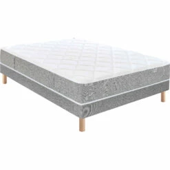 Ensemble Matelas Sommier, Ressorts Ensachés + 2cm Mousse Mémoire RV2