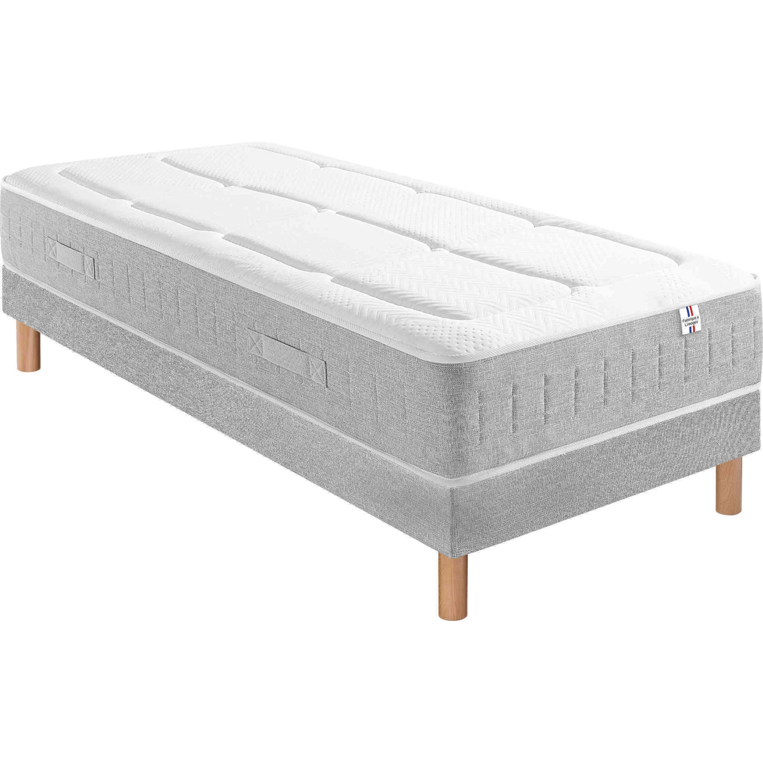 Ensemble Matelas Sommier, Ressorts Ensachés + 6cm Mousse Mémoire RV6 – Image 2