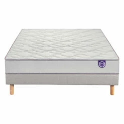 Ensemble Merinos Matelas Mousse Wise, Sommier En Kit Déco Et Pieds -Doublures De Lit Soldes 2024 ensemble merinos wise face fond blanc