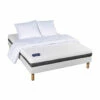 Ensemble Matelas Mousse Tranquillité + Sommier + Pieds + Couette + Oreillers -Doublures De Lit Soldes 2024 ensembletranquillite2