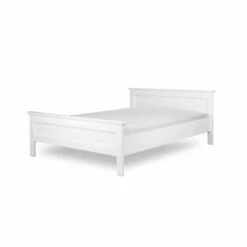 Lit En Bois Coloris Blanc - LT7009 -Doublures De Lit Soldes 2024 lit blanc 4 fond blanc
