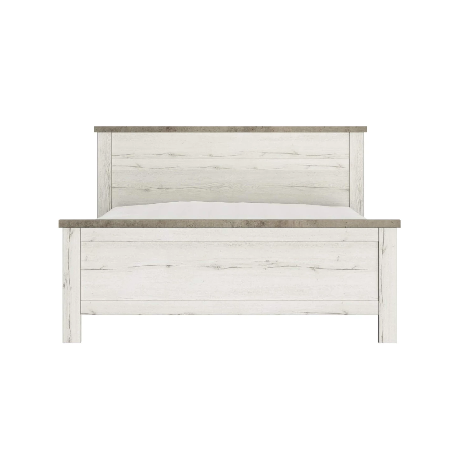 Lit Adulte En Bois Chêne Blanchi Et Béton - LT5050 4 Lit Adulte En Bois Chêne Blanchi Et Béton - LT5050 – Image 2