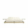 Lit Futon Style Japonais Coloris Naturel + Lot De 2 Chevets Naturel -Doublures De Lit Soldes 2024 lit chevet naturel