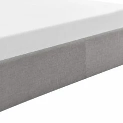 Lit Coffre En Bois Massif Avec Tête De Lit Tissu Gris Et Sommier à Lattes - LT17019 -Doublures De Lit Soldes 2024 lit coffre gris tissu 140x190 zoom tissu