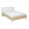 Lit Adulte En Bois Imitation Chêne Clair - LT5046-2 -Doublures De Lit Soldes 2024 lit larvik 5