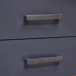 Lit Multi-rangements 90x200 Avec Table De Chevet Intégrée En Bois Imitation Chêne Et Anthracite - LT12127 -Doublures De Lit Soldes 2024 lit loria simple zoom poign es