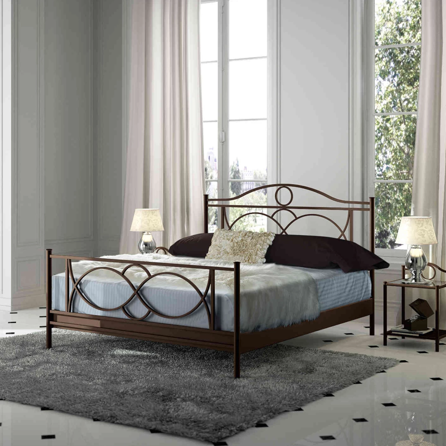 Lit En Métal Brun - LT4008 3 Lit En Métal Brun - LT4008