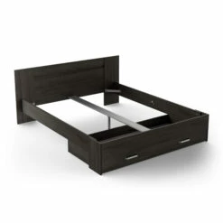 Lit En Bois Avec Tiroir Imitation Chêne Waterford - LT199