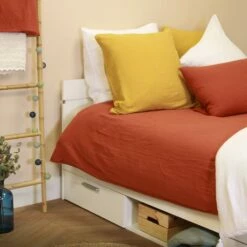 Lit Tiroirs Blanc Perle -Doublures De Lit Soldes 2024 lit tiroir ambiance 3 1