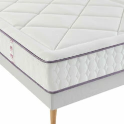 Matelas Merinos Ressorts Ensachés, Mémoire De Forme Et Latex Full Bed -Doublures De Lit Soldes 2024 mat full bed zoom angle face fond blanc